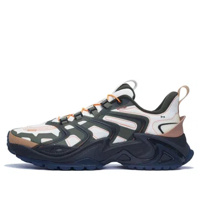 Li-ning X Soulland X-claw Ace 'white Olive Green' In Blue