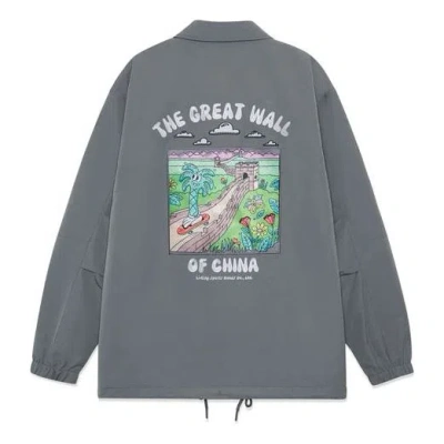 Li-ning X Steven Harrington Graphic Jacket 'grey' In Gray