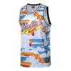 Li-ning X Xlarge Badfive Graphic Basketball Jersey 'multi-color' In Blue