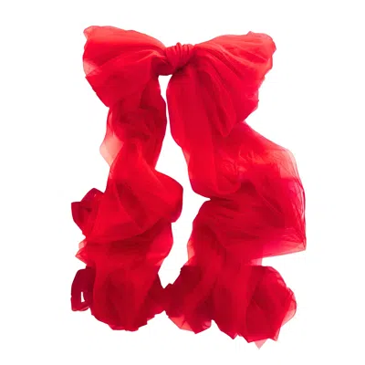 Lia Aram Oversized Red Tulle Bow – Christmas Edition