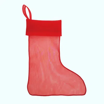 Lia Aram Red Oversized Tulle Christmas Stocking – Sustainable Edition