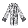 Lia Aram Women's Black Blazer With Lace Finishes In Black