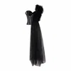 Lia Aram Women's Black Deconstructed Ruffled Corset In Black