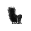 Lia Aram Women's Black Hand-embroidered Ruffle Corset In Black