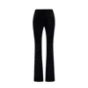 Lia Aram Women's Black High-rise Velvet Flared Trousers In Black