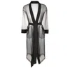 Lia Aram Women's Black Sheer Tulle Blazer In Black