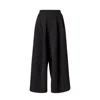 Lia Aram Women's Black Signature Wrap-around Cropped Trousers In Black