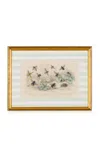 LIA BURKE LIBAIRE BEES IN ANTIQUED GOLD FRAME