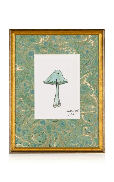 Lia Burke Libaire Green Mushroom Framed Photograph In Multi