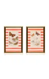 Lia Burke Libaire Set Of Two Butterflies Framed Photograph In Multi