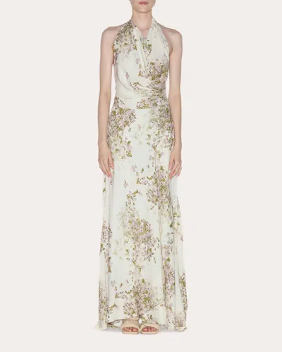 Lia Cohen Women's Grace Floral Crepe De Chine Maxi Skirt Viscose In Multi