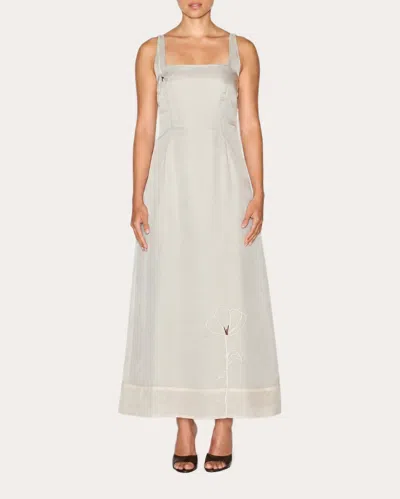 Lia Cohen Women's Self Love Embroidered Silk Organza A-line Dress In Neutral