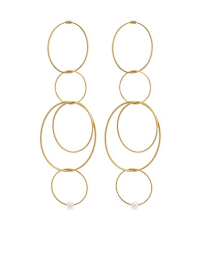 Lia Di Gregorio 18kt Yellow Gold Oval Earrings
