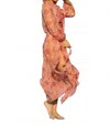 Lia Sahara Long Sleeve Robe Cover Up In Coral In Pink