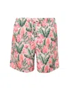 Lia Sahara Men's Patterned Swim Shorts In Welcome To Miami In Animal Print