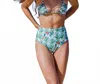 Lia Sahara Multi-way Reversible Triangle Bikini Top In Parrots In Bloom In Multi