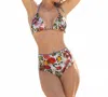 Lia Sahara Multi-way Reversible Triangle Bikini Top In Tropical Romance In Multi