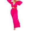 Lia Sahara Palazzo Pants In Fuchsia In Pink