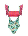 Lia Sahara Women's Jumper Monokini In Avocado Lover In Multi