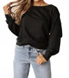 Liam & Company Caston Bowknot Sweatshirt In Black