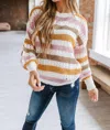 Liam & Company Chelsea Knitted Sweater In Multicolor In Multi