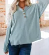 Liam & Company Ruthie Hooded Pullover In Green In Green