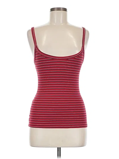 Pre-owned Liana Tank Top Red Strapless Neckline Tops