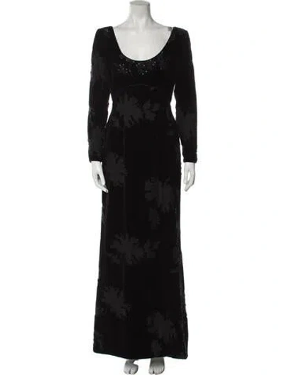 Pre-owned Liancarlo Couture Vintage Long Dress In Black