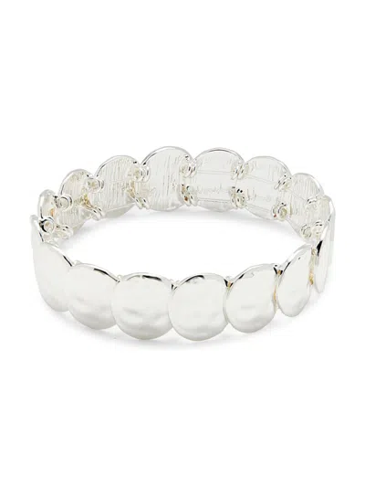 Liars & Lovers Women's Silvertone Bangle Bracelet In White