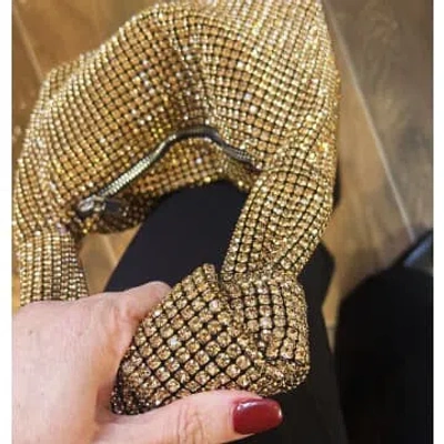 Libby Loves Lulu Crystal Embellished Bag In Gold