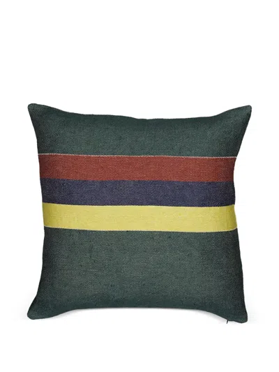 Libeco Belgian Striped Pillow Cover In Green