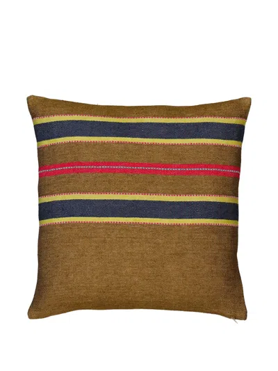 Libeco Camp Stripe Belgian Pillow Cover In Brown
