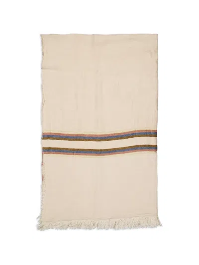 Libeco Fouta Harlan Stripe Fringed Towel In Neutral
