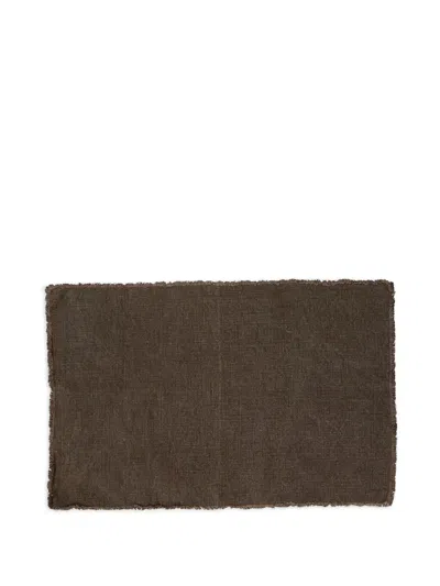 Libeco Frayed Placemat Table Cloth In Brown