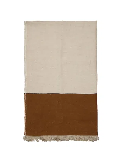 Libeco Gus Fringed Throw In Neutral
