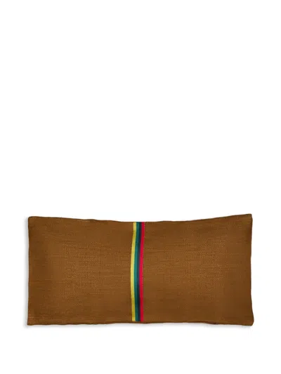 Libeco Jasper Striped Pillow Cover In Brown