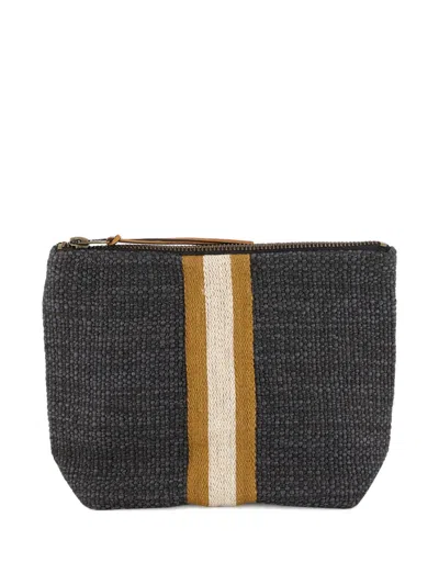 Libeco Jasper Striped-detail Pouch In Gray