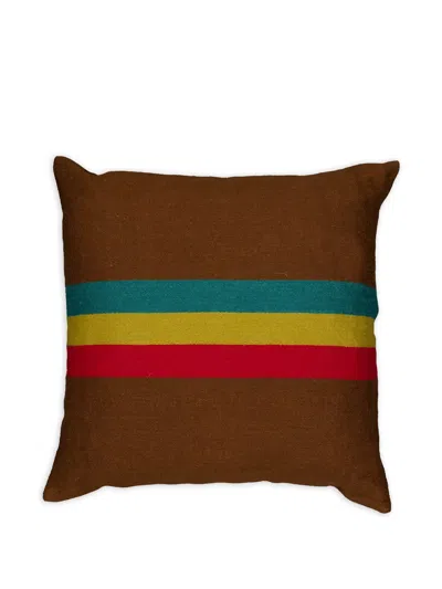 Libeco Manitobba Striped Pillow Cover In Brown
