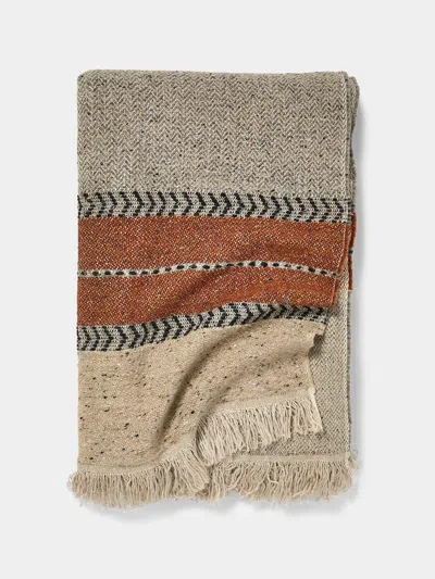 Libeco Montana Belgian Linen Throw (86.5in/2.2m) In Multi