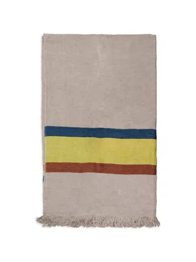 Libeco Stripe Fringed Towel In Neutral