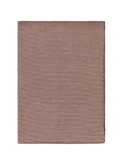 Libeco Striped Duvet Cover In Brown
