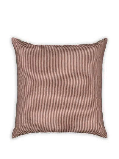 Libeco Striped Pillow In Brown