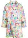 Liberal Youth Ministry Floral-cat Print Trench Coat