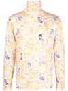 LIBERAL YOUTH MINISTRY FLORAL MOTIF PRINT HIGH NECK TOP