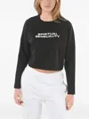Liberal Youth Ministry Spiritual Long-sleeve Cropped T-shirt In Black