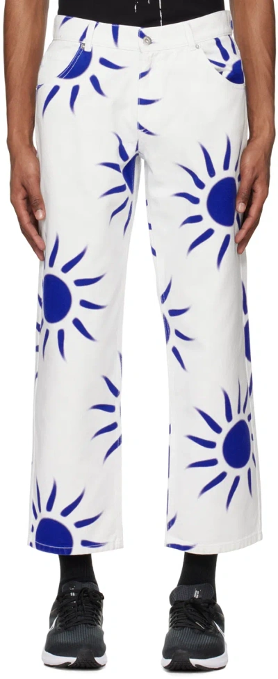 Liberal Youth Ministry White Printed Jeans In 2 White