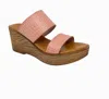 Liberitae Gema Leather Platform Sandals In Pink