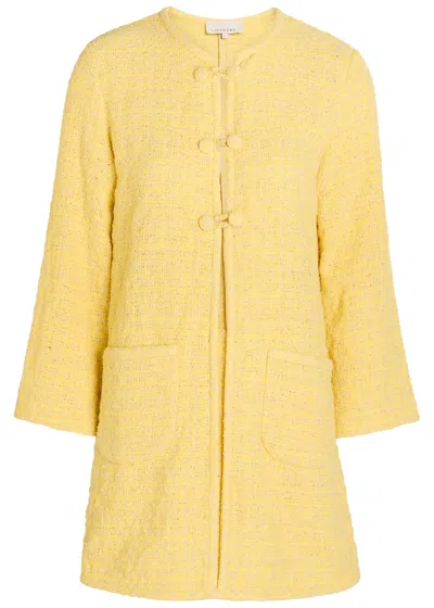 Liberowe Agnes Tweed Mini Dress In Yellow