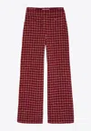 Liberowe Amelia High-rise Checked Pants In Burgundy