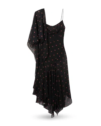 Liberowe Aubrey Silk Midi Dress In Black